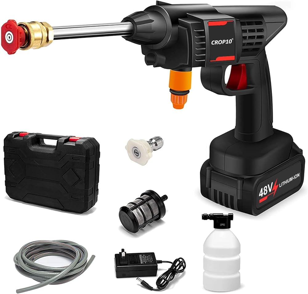 48v High Pressure Washer Gun With single Battery & premium Box