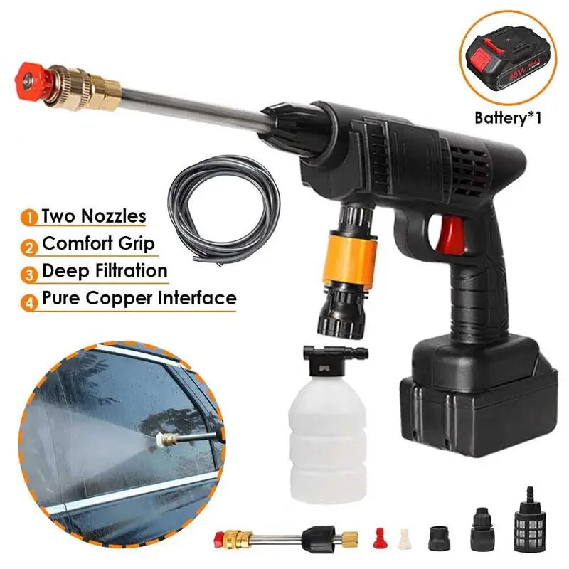 48v High Pressure Washer Gun With single Battery & premium Box